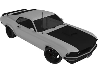 Ford Mustang Boss 302 (1969) 3D Model