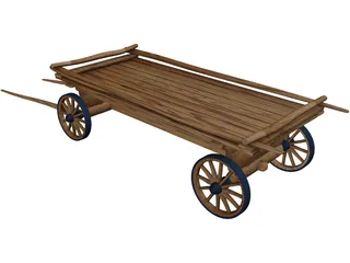 Horse Cart 3D Model