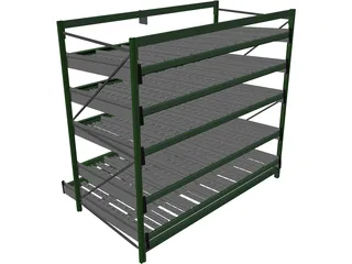 Dinamic Shelves for Picking Lines 3D Model