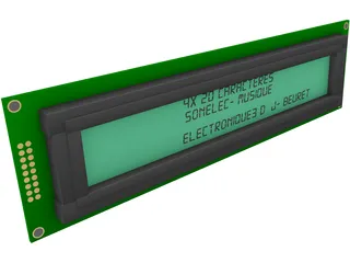 LCD 4x40 3D Model