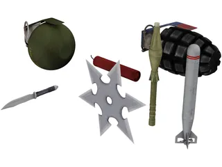 Weapons Collection 3D Model