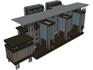 Apartment Building 3D Model