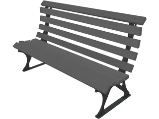 Park Bench 3D Model