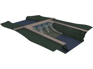 Large Scale Dam 3D Model