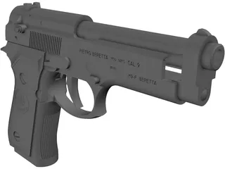 Beretta 92FS 3D Model