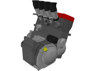 Suzuki GSX-R1000 Engine 3D Model