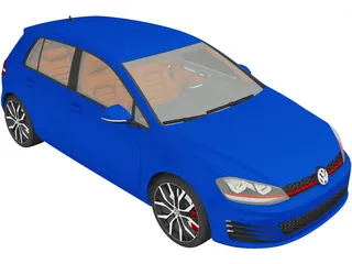 Volkswagen Golf GTI VII (2014) 3D Model