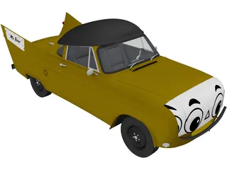 Mr. Beep Cartoon Car 3D Model