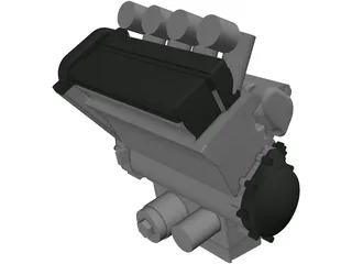 Yamaha R1 5JJ Engine 3D Model