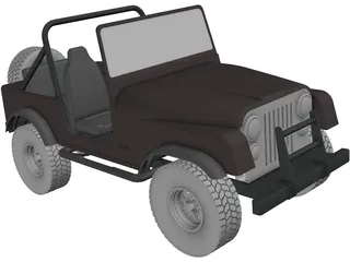 Jeep Wrangler CJ7 (1978) 3D Model