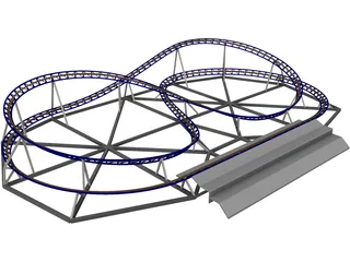 Roller Coaster 3D Model