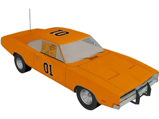 Dodge Charger General Lee (1969) 3D Model