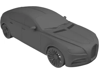 Bugatti 16C Galibier Concept (2009) 3D Model