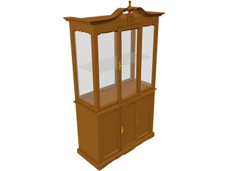 China Cabinet Queen Anne 3D Model