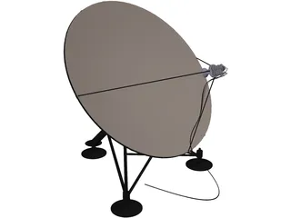 Satellite Dish Antenna 3D Model