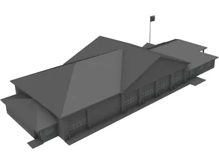 Fire Station 3D Model