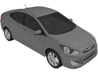 Hyundai Solaris (2012) 3D Model