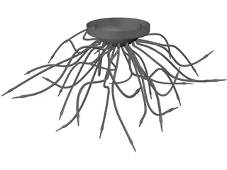 Ceiling Lamp Lussole Octopus 3D Model