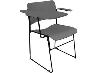 Chair with Writepad 3D Model