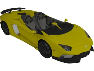 Lamborghini Aventador J Roadster 3D Model