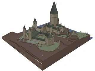 Hogwarts School of Witchcraft and Wizardry 3D Model