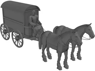 Roman Carriage 3D Model