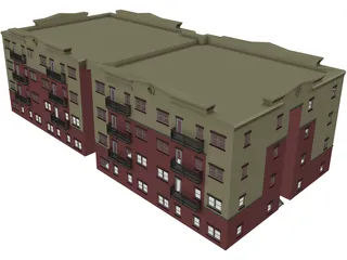 Block House 3D Model