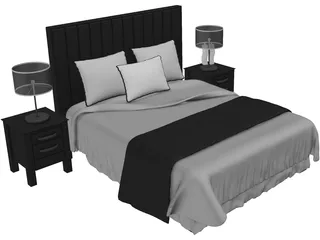 Double Bed 3D Model