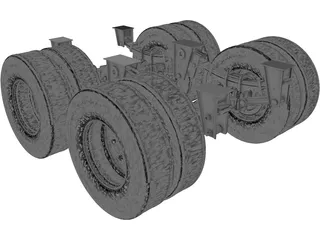 Truck Axle 12 Ton 3D Model
