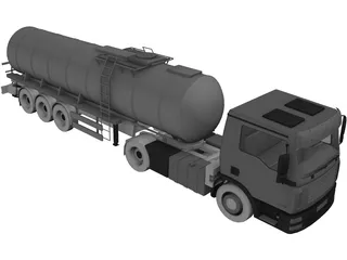 Man Truck Tank 3D Model