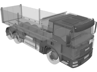 Man Dump Truck 3D Model