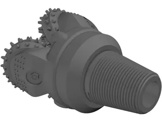 Tricone Oil Drill Bit 3D Model