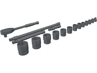 Socket Set 3D Model