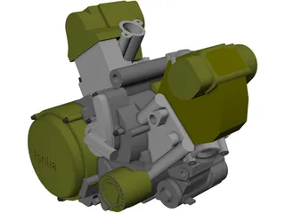 Aprilia RXV 550 V-Twin Engine 3D Model