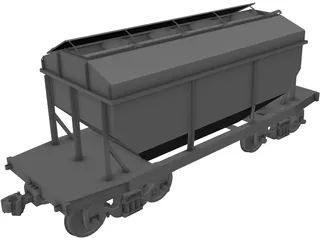 Wagon Open Lid 3D Model