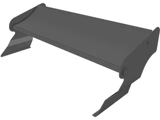 Group 5 Racing Rear Spoiler Wing 3D Model