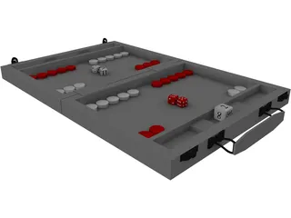 Backgammon Board 3D Model