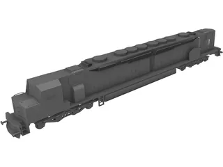 DDA40X America Locomotive 3D Model