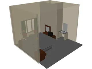 Hotel Room 3D Model