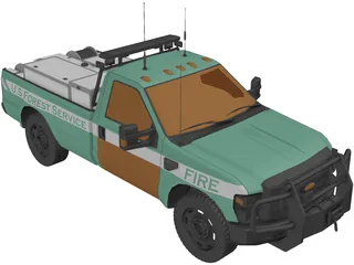 Ford F-150 US Forest Service 3D Model