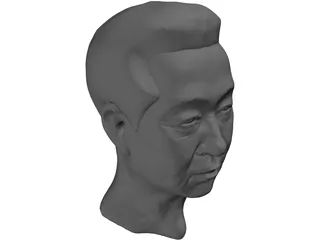 Old Chinaman Head 3D Model