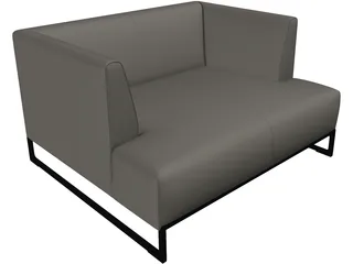 Corner Style Sofa 3D Model