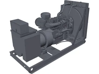 Caterpillar C15 Generator Set 3D Model