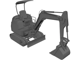 Komatsu Mini Excavator 3D Model