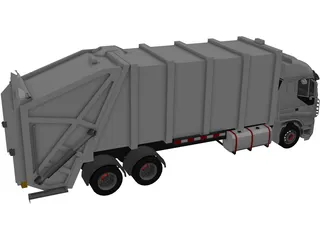 Iveco Stralis 6X2 Gargage Truck 3D Model