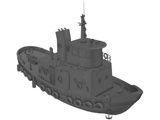 Tug Boat 3D Model