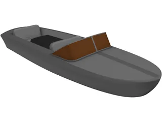 Delfin Fiber-Glass Boat 3D Model