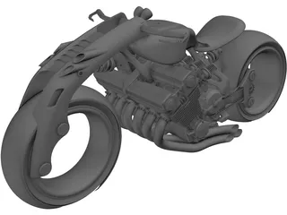 Lo-Rider Motorcycle Concept 3D Model