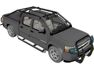 Chevrolet Silverado Crewcab (2007) 3D Model