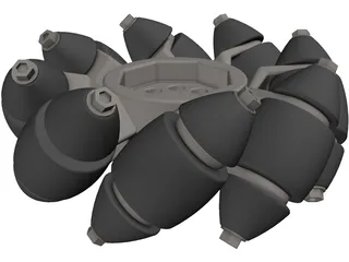 Mecanum Wheel 3D Model